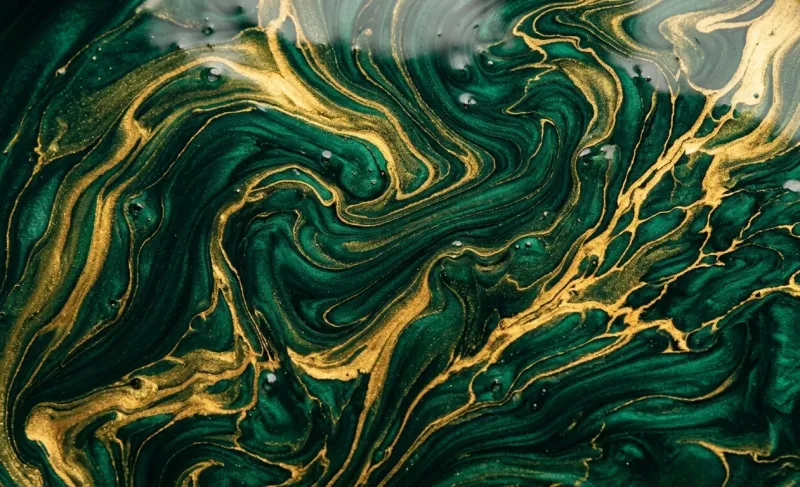 Emerald Flow Abstract Liquid Marble Wallpaper wallpaper preview