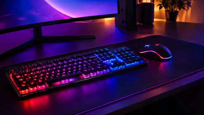 Gaming RGB Setup wallpaper preview