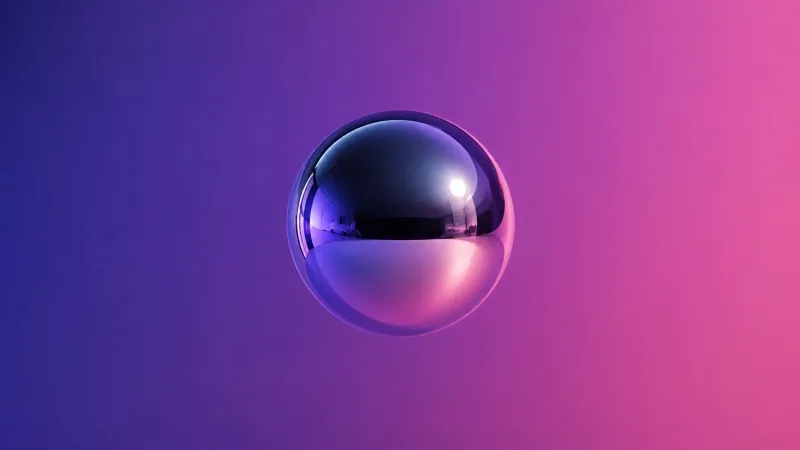 Gradient Chrome Sphere wallpaper preview
