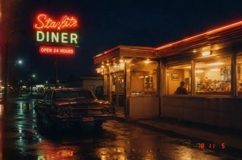Midnight Diner Retro Film Night Wallpaper wallpaper preview