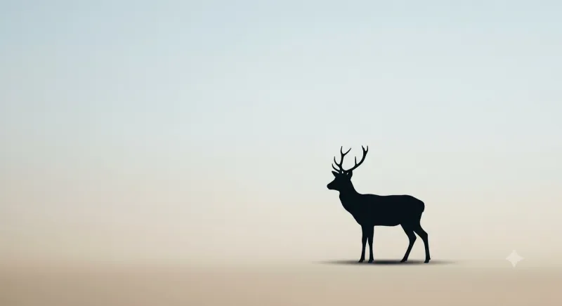 Minimalist Deer Silhouette Elegant Modern Wildlife Wallpaper wallpaper preview