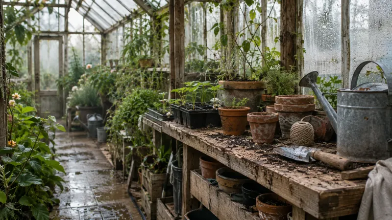 Morning in the Old Greenhouse wallpaper preview