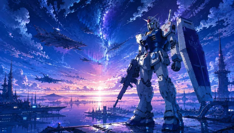 Neon Horizon — Gundam Anime Wallpaper wallpaper preview