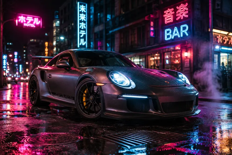 Night Racer City Street Car Wallpaper wallpaper preview