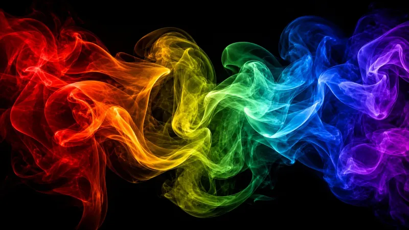 Rainbow Smoke Art wallpaper preview