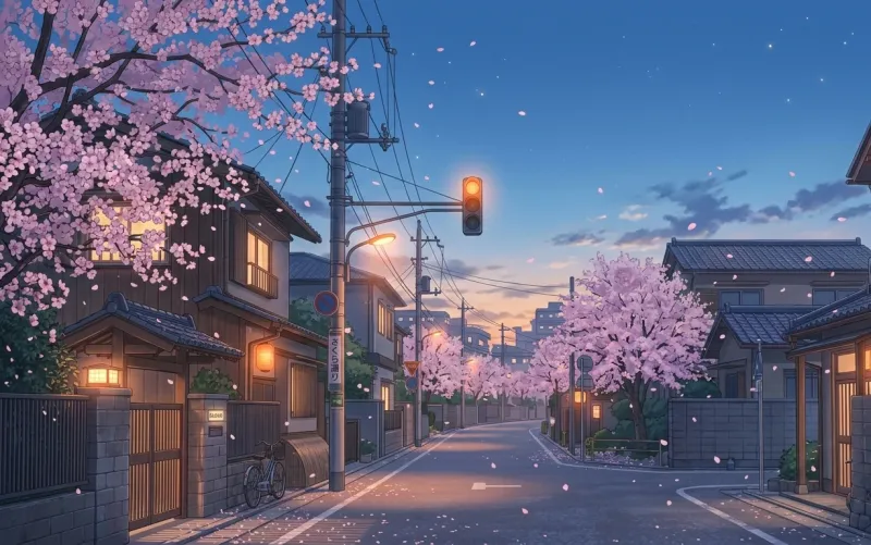 Sakura Signal — 4K Anime Wallpaper wallpaper preview