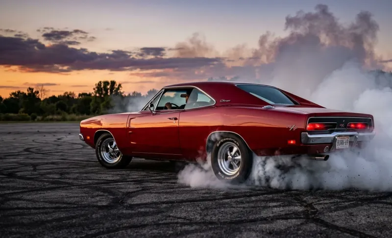 Smoke Show Muscle Car Burnout Wallpaper wallpaper preview