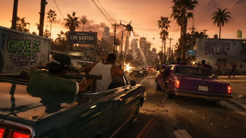 Urban Drive-By Action – Street Battle wallpaper preview