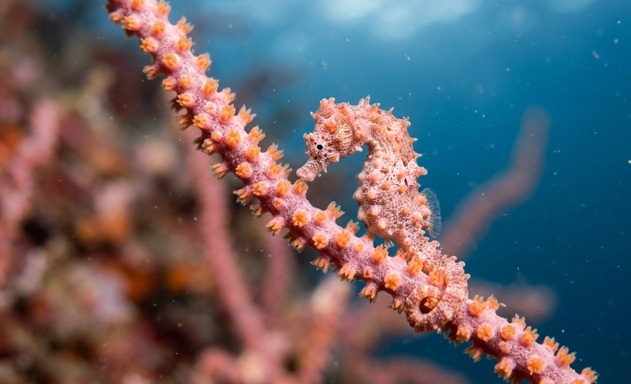 Coral Hideaway Seahorse Underwater Wallpaper