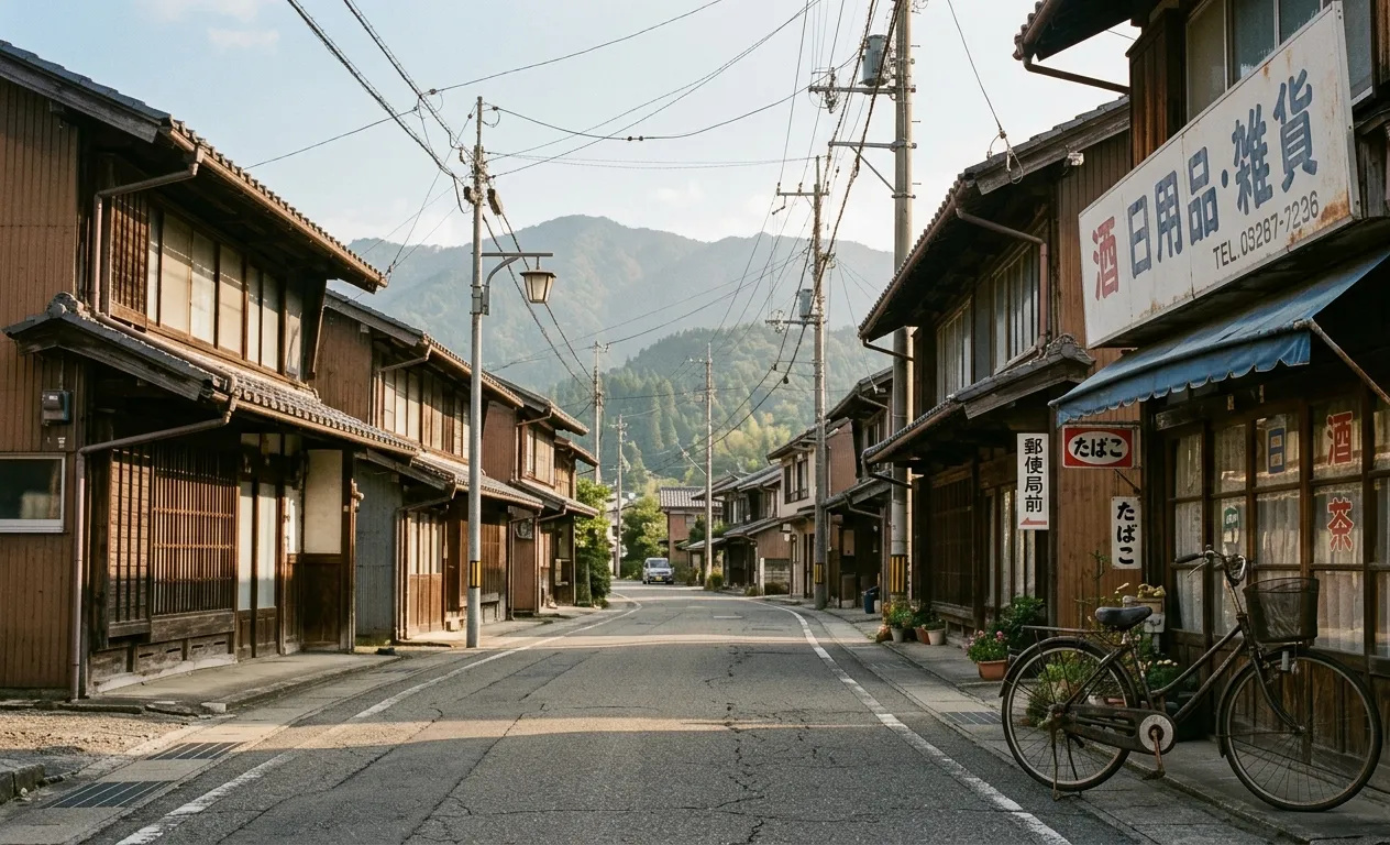 Countryside Calm Lo-Fi Japan Street Wallpaper