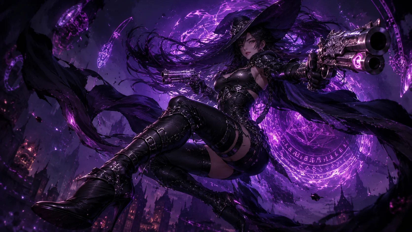Dark Witch Action Wallpaper wallpaper full preview
