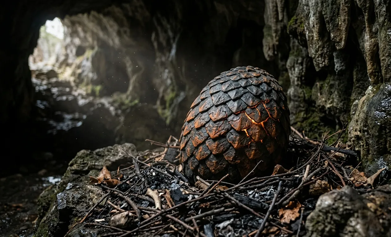 Ember Shell Photorealistic Dragon Egg Wallpaper