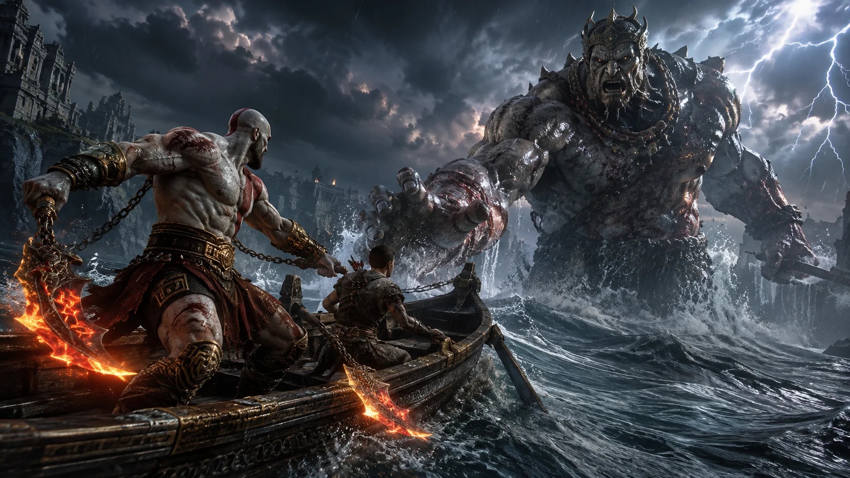 Epic Sea Battle – Warrior vs Sea Titan