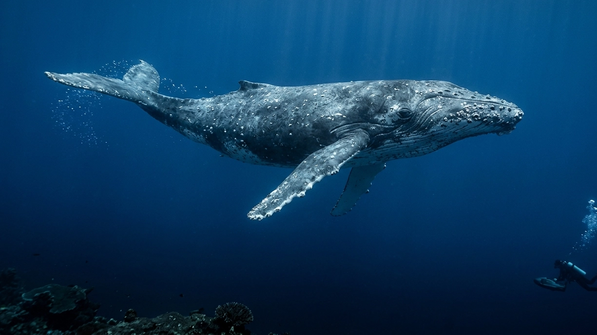 Gentle Giant Whale Underwater Wallpaper wallpaper full preview