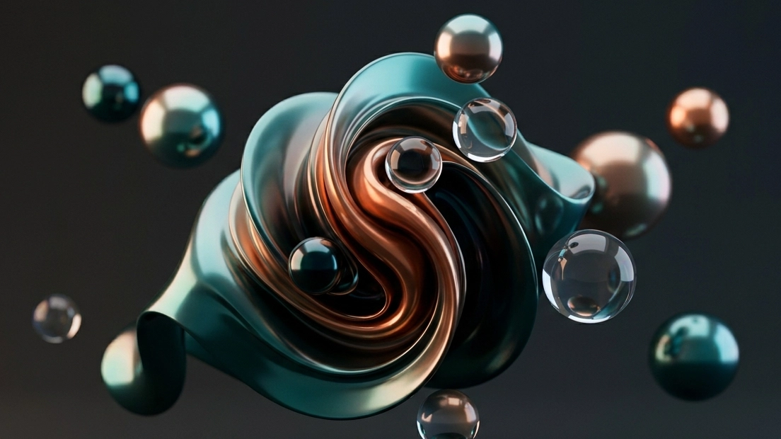 Liquid Motion 3D Fluid Sculpture Wallpaper wallpaper full preview