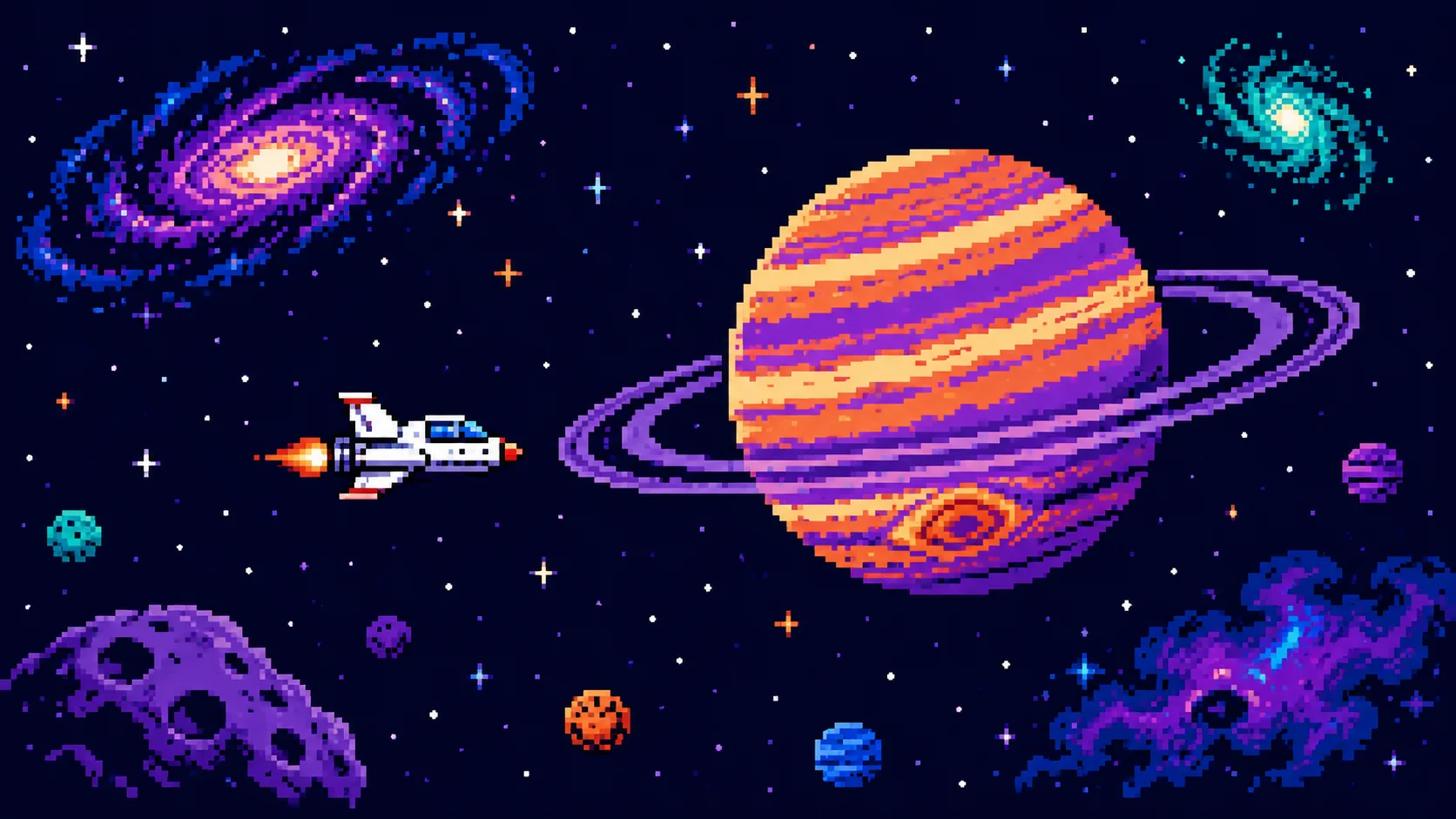 Pixel Space Adventure Wallpaper wallpaper full preview
