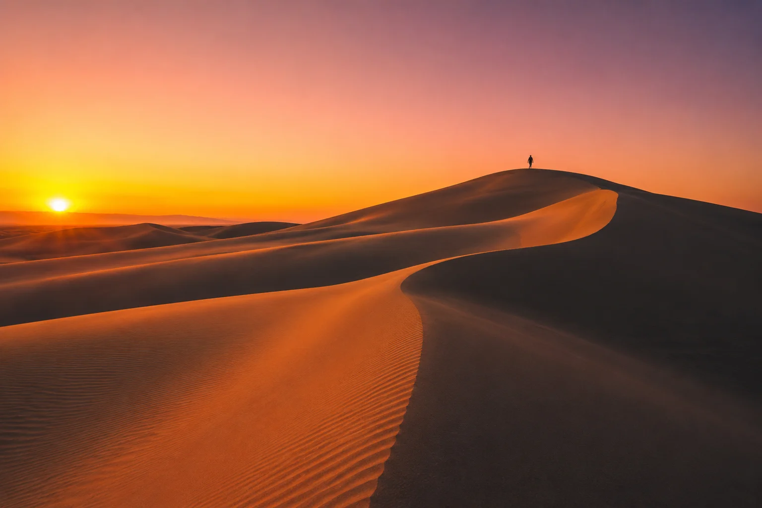 Sand Dunes at Sunset wallpaper full preview
