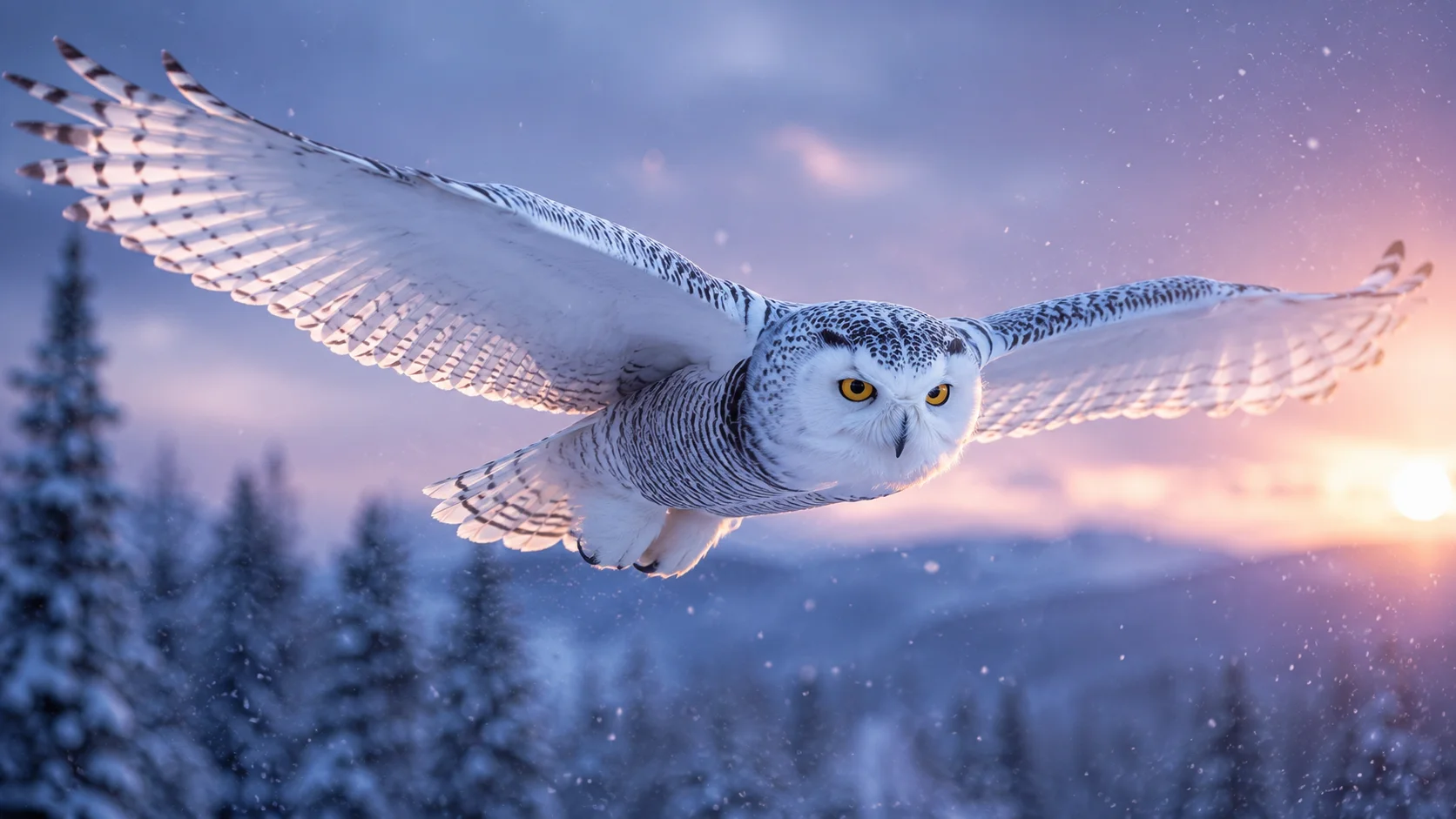 Snowy Owl Flight Wallpaper wallpaper full preview