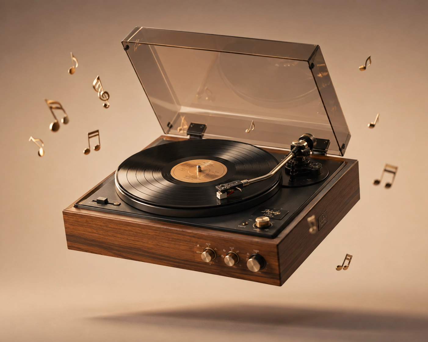 Spinning Memories 3D Vinyl Player Wallpaper