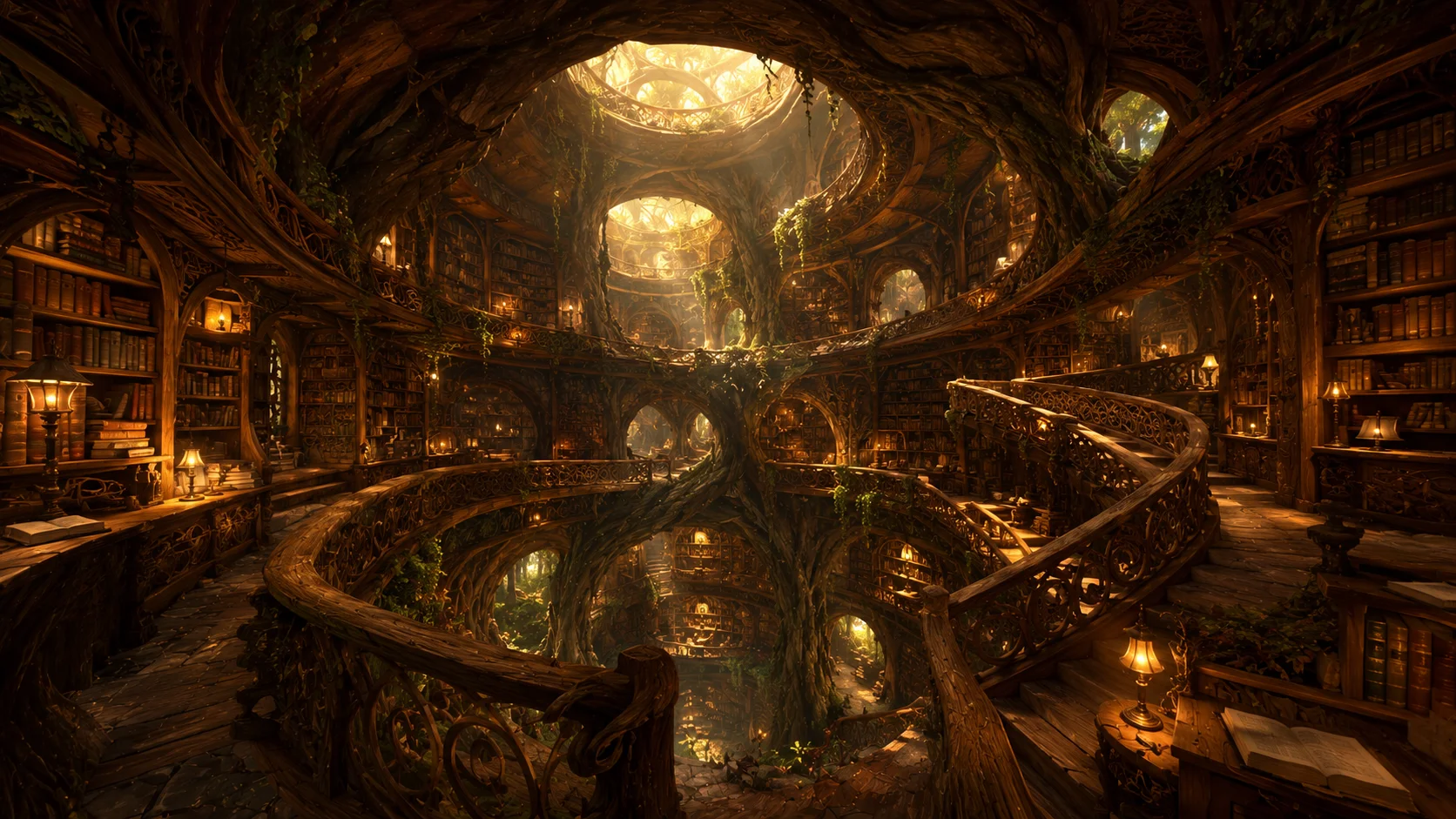 Treehouse Library Architecture Wallpaper wallpaper full preview