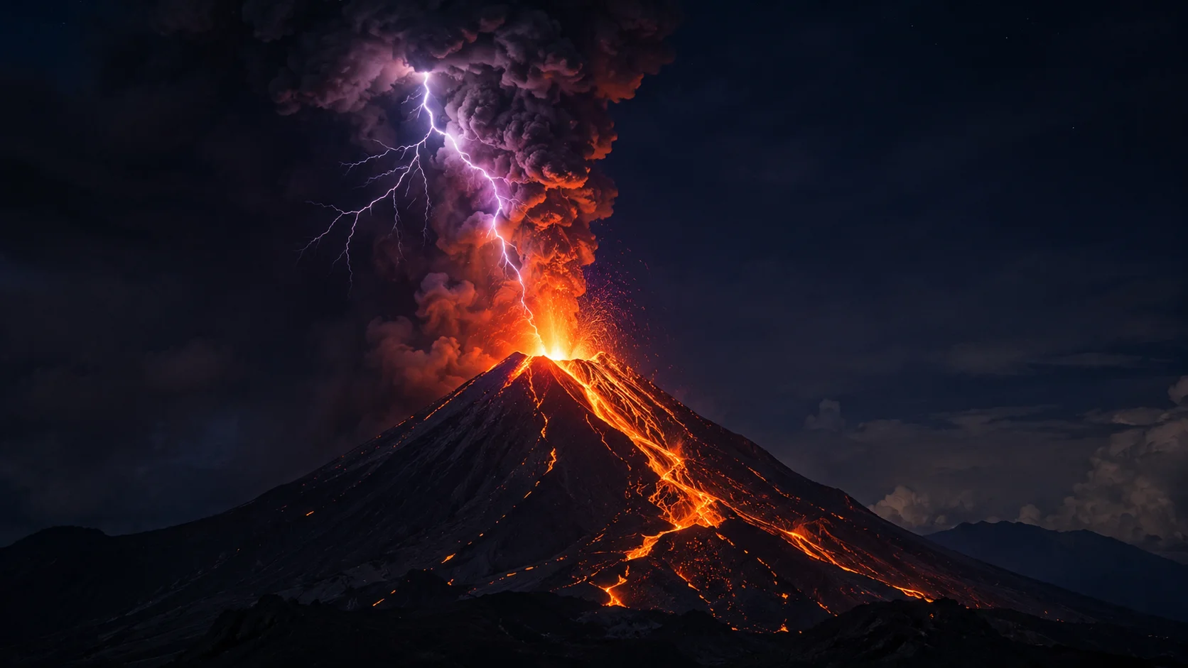 Volcanic Lightning wallpaper full preview